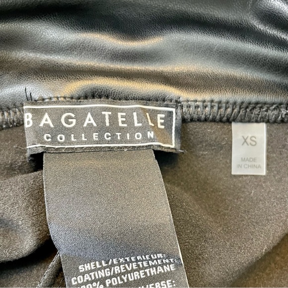 SOLD Bagatelle Faux Leather Leggings Women’s XS Full Length Black Vegan - Picture 10 of 15